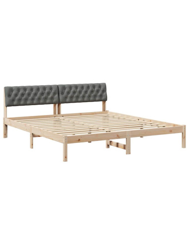 Struttura del Letto marrone e grigio scuro 180 x 200 cm