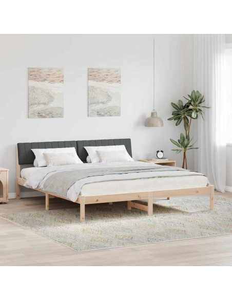 Struttura del Letto marrone e grigio scuro 180 x 200 cm