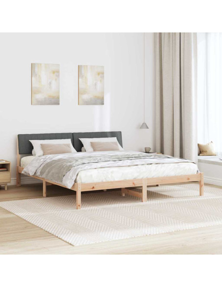 Struttura del Letto marrone e grigio scuro 180 x 200 cm