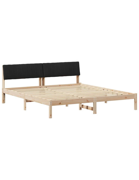 Struttura del Letto con testiera Marrone e nero 180 x 200 cm