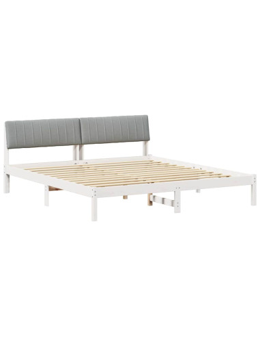 Struttura del Letto Bianco e grigio chiaro 180 x 200 cm