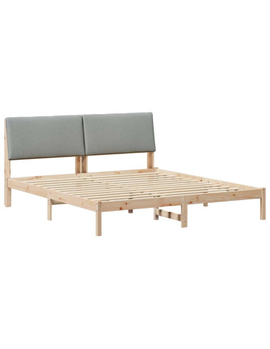 Struttura del Letto Marrone e grigio chiaro 200 x 200 cm