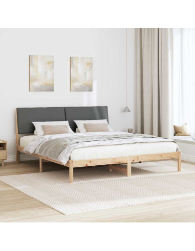 Struttura del Letto marrone e grigio scuro 200 x 200 cm