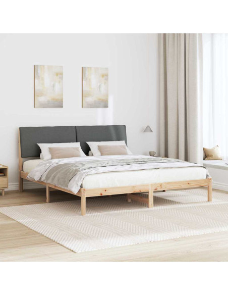 Struttura del Letto marrone e grigio scuro 180 x 200 cm