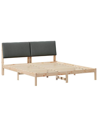 Struttura del Letto marrone e grigio scuro 180 x 200 cm