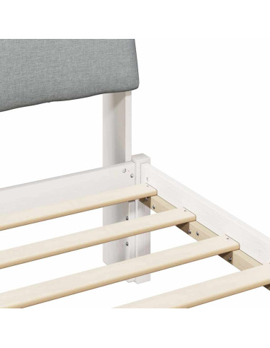 Struttura del Letto Bianco e grigio chiaro 180 x 200 cm