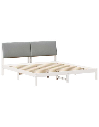 Struttura del Letto Bianco e grigio chiaro 180 x 200 cm