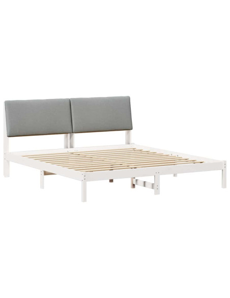 Struttura del Letto Bianco e grigio chiaro 180 x 200 cm