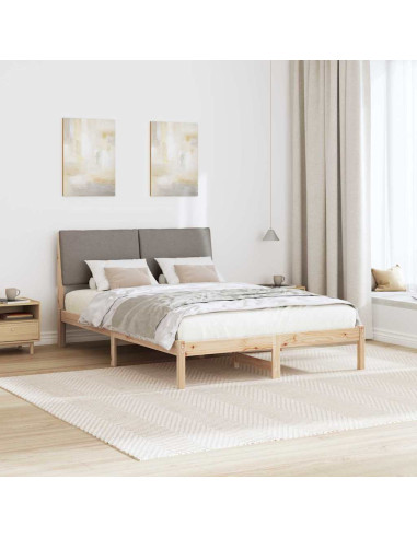 Struttura del Letto con testiera Marrone e taupe 160 x 200 cm