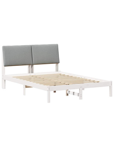 Struttura del Letto Bianco e grigio chiaro 150 x 200 cm