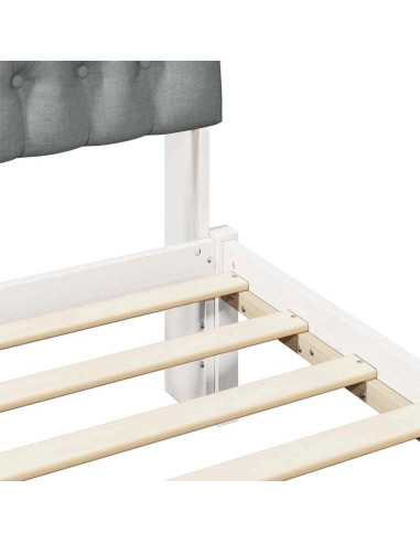 Letto con Testiera Rivestita con testiera Bianco 180 x 200 cm