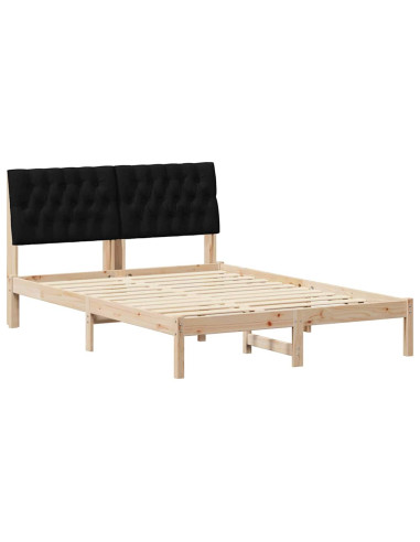 Letto con Testiera Rivestita con testiera Marrone 160 x 200 cm