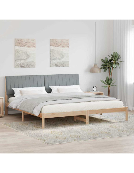 Struttura del letto Marrone 200 x 200 cm Pino massello