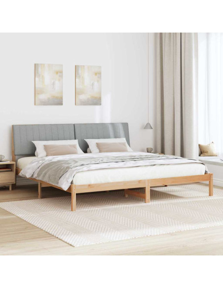 Struttura del letto Marrone 200 x 200 cm Pino massello