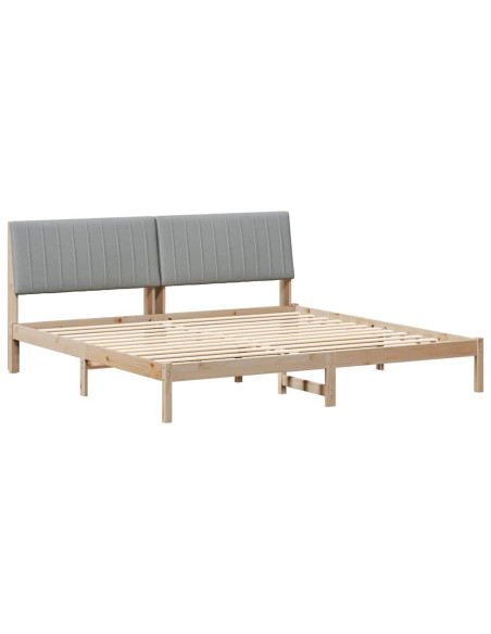 Struttura del letto Marrone 200 x 200 cm Pino massello
