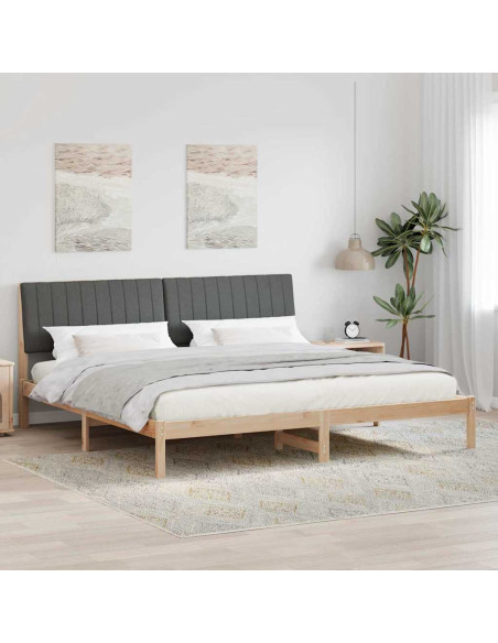 Struttura del letto Marrone 200 x 200 cm Pino massello