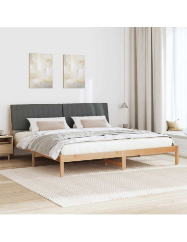 Struttura del letto Marrone 200 x 200 cm Pino massello