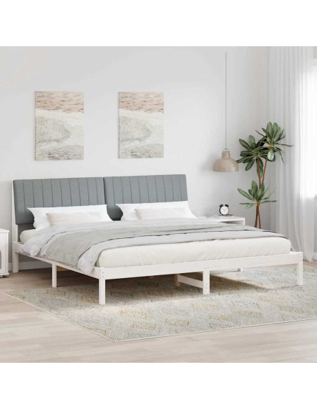 Struttura del letto Bianco 200 x 200 cm Pino massello