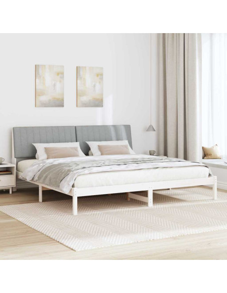 Struttura del letto Bianco 200 x 200 cm Pino massello