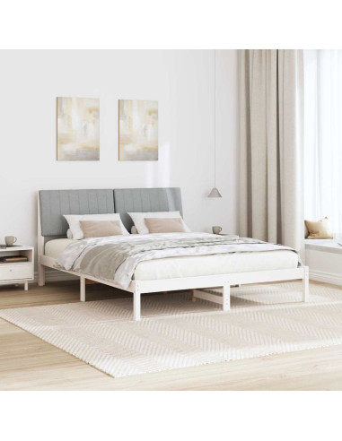 Struttura del letto Bianco 160 x 200 cm Pino massello