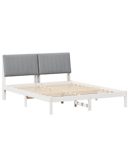 Struttura del letto Bianco 160 x 200 cm Pino massello