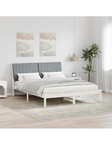 Struttura del letto Bianco 150 x 200 cm Pino massello
