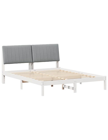 Struttura del letto Bianco 150 x 200 cm Pino massello