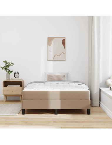 Letto con materasso Cappuccino 120 x 190 cm Pelle sintetica