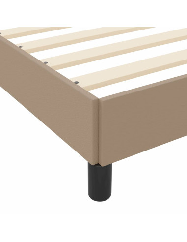 Letto con materasso Cappuccino 200 x 200 cm Pelle sintetica