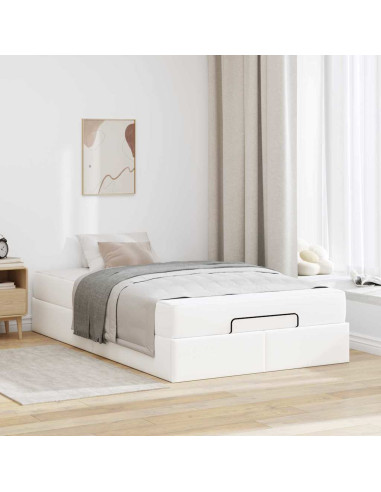 Struttura letto con materasso Bianco Puro 120 x 190 cm