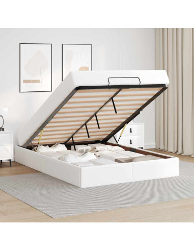 Struttura letto con materasso Bianco Puro 140 x 190 cm