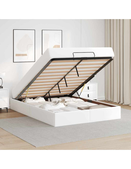 Struttura letto con materasso Bianco Puro 140 x 190 cm