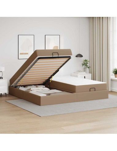 Struttura letto con materasso Cappuccino 200 x 200 cm