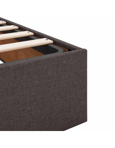 Struttura del letto Marrone scuro 80 x 200 cm Tessuto 2