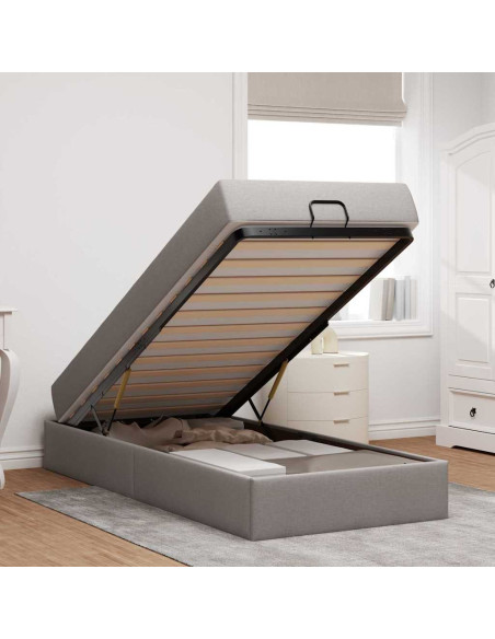 Struttura del letto con materasso Talpa 90 x 190 cm Tessuto