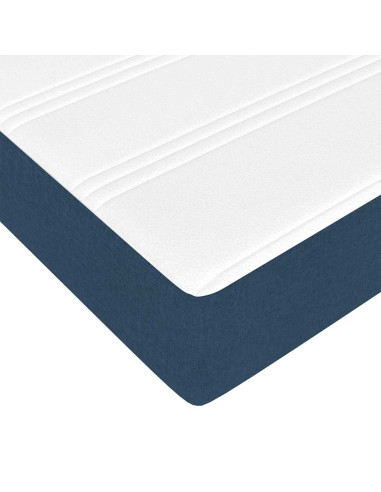 Struttura del letto con materasso Blu 90 x 190 cm Tessuto