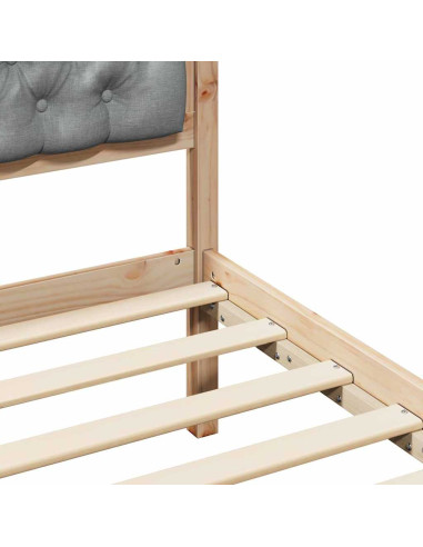 Struttura del letto Grigio chiaro 160 x 200 cm Tessuto