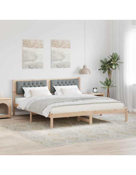 Struttura del letto Grigio chiaro 160 x 200 cm Tessuto