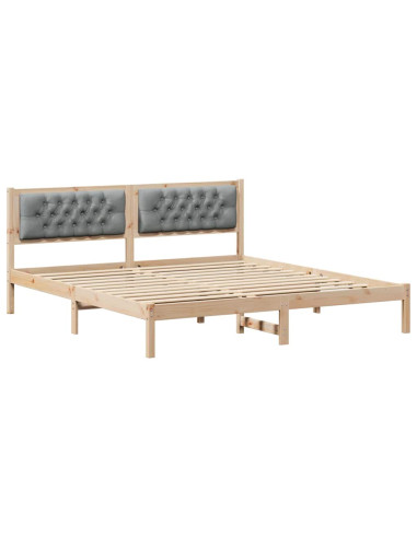 Struttura del letto Grigio chiaro 160 x 200 cm Tessuto