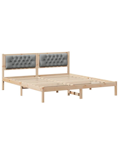 Struttura del letto Grigio chiaro 160 x 200 cm Tessuto