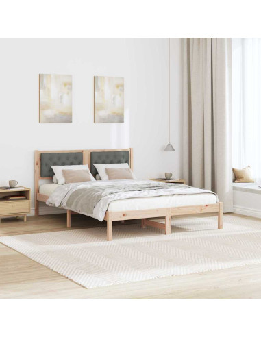 Struttura del letto Grigio scuro 150 x 200 cm Tessuto