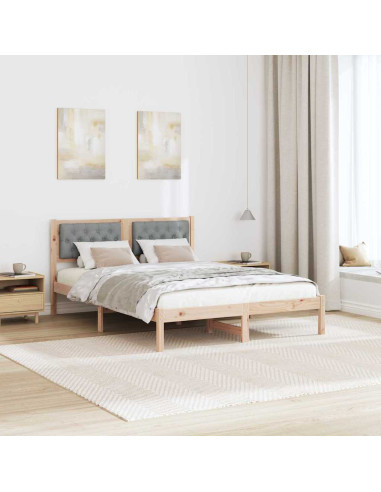 Struttura del letto Grigio chiaro 140 x 200 cm Tessuto