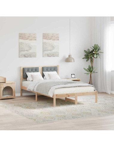 Struttura del letto Grigio chiaro 120 x 200 cm Tessuto