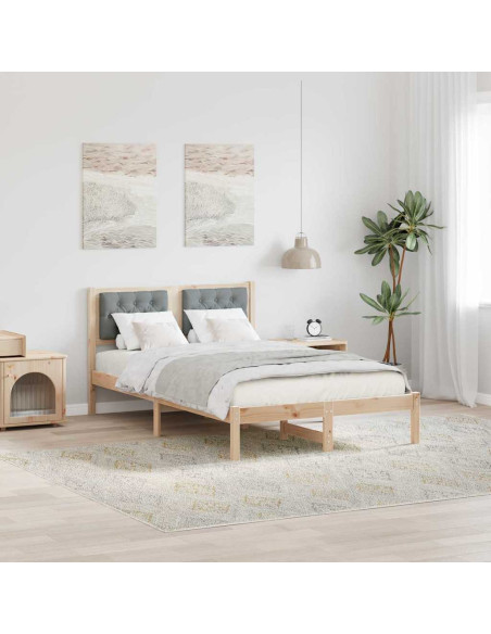 Struttura del letto Grigio chiaro 120 x 200 cm Tessuto