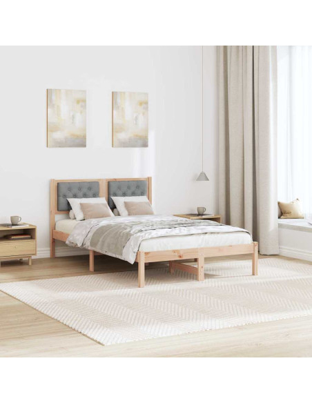 Struttura del letto Grigio chiaro 120 x 200 cm Tessuto