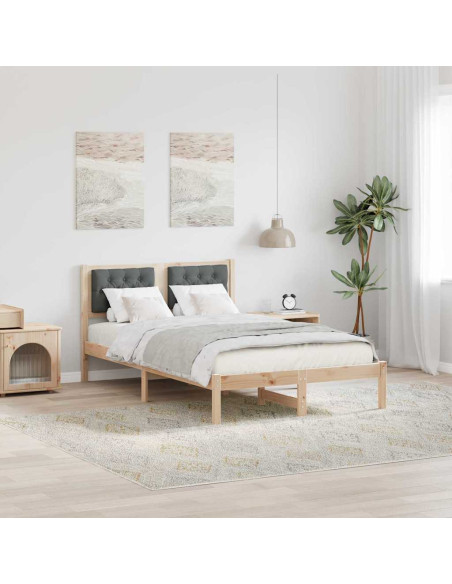 Struttura del letto Grigio scuro 120 x 200 cm Tessuto