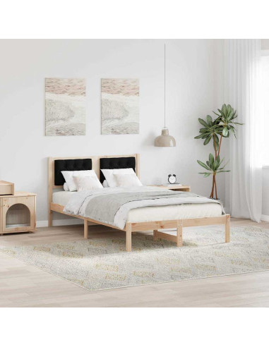 Struttura del letto con testiera Nero 120 x 200 cm Tessuto