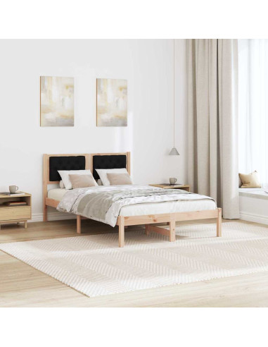 Struttura del letto con testiera Nero 120 x 200 cm Tessuto