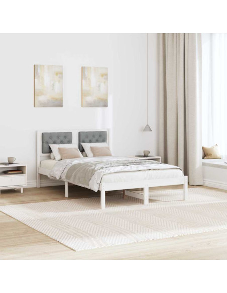 Struttura del letto Grigio chiaro 120 x 200 cm Tessuto