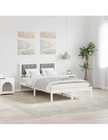 Struttura del letto Grigio chiaro 135 x 190 cm Tessuto